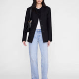 Huda Wool-Blend Blazer - Black