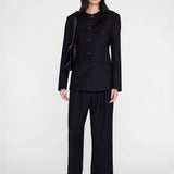 Huda Wool-Blend Blazer - Black