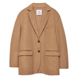 Quinn Oversized Wool Blazer - Camel