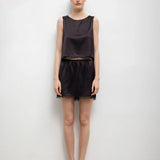 Barb Lace Mini Skirt - Chocolate