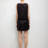 Barb Lace Mini Skirt - Chocolate