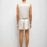 Barb Lace Mini Skirt - Creme