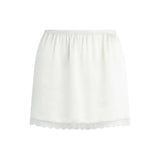 Barb Lace Mini Skirt - Creme