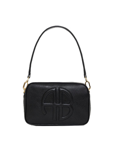 Lili Leather Bag - Black Pebbled