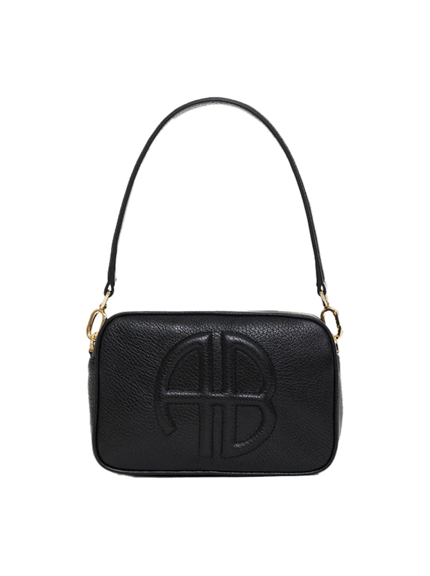 Lili Leather Bag - Black Pebbled