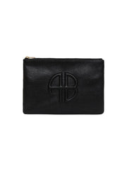 Lili Leather Pouch - Black Pebbled