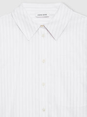 Mika Striped Cotton Shirt - White/Black