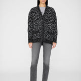 Banks Wool-Blend Cardigan - Grey Leopard