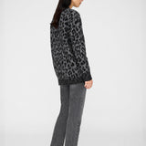 Banks Wool-Blend Cardigan - Grey Leopard