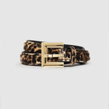 Nicola Leather Belt - Leopard Calf Hair