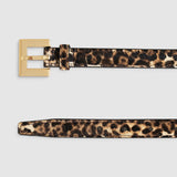 Nicola Leather Belt - Leopard Calf Hair