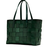 Japan Woven Leather Tote - Forest Green