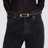 Elly Leather Belt - Smooth Black