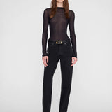 Elly Leather Belt - Smooth Black