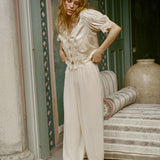 Idella Silk Satin Top - Candlelight