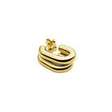 Chubby Oval Small Hoop Earrings - Gold