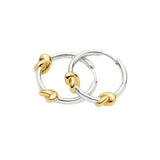 Lucy Williams Knot Small Hoop Earrings - Gold/Silver
