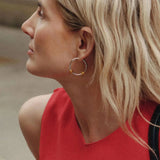 Lucy Williams Med Double Knot Hoops - Gold/Silver