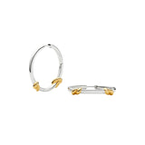 Lucy Williams Med Double Knot Hoops - Gold/Silver