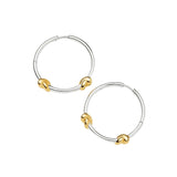 Lucy Williams Med Double Knot Hoops - Gold/Silver