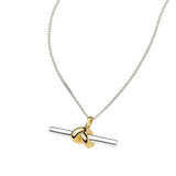 Lucy Williams T-Bar Knot Pendant Necklace - Gold/Silver