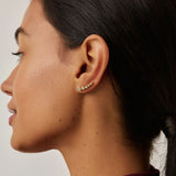 Tennis Climber Stud Earrings - Gold
