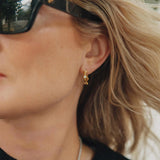 Lucy Williams Tennis Small Hoop Earrings - Gold