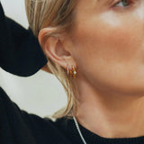 Lucy Williams Tennis Small Hoop Earrings - Gold