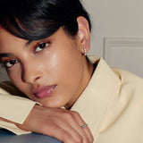 Tennis Small Hoop Earrings - Silver
