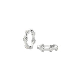 Lucy Williams Tennis Small Hoop Earrings - Silver