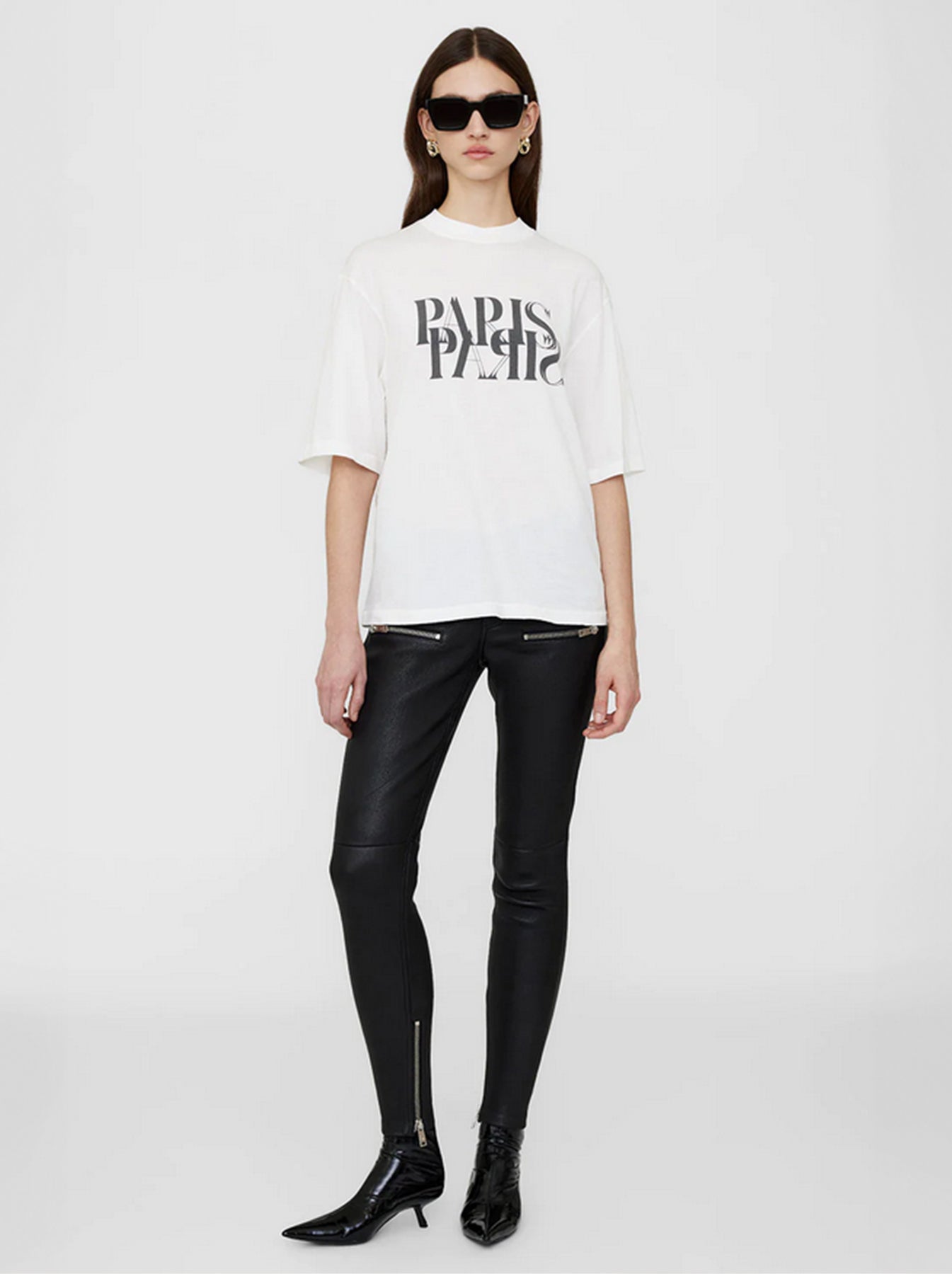 ANINE BING Avi Paris Oversized Tee - Ivory – Shop-Label