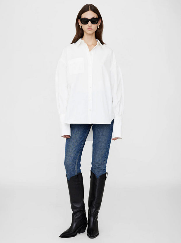 Maxine Oversized Cotton Shirt - White