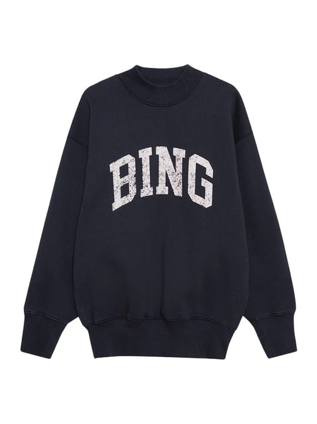 Bradie Crew-Neck Sweatshirt - Navy Bing