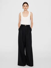 Lou Wool-Blend Trouser - Black