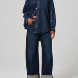 Ayla Baggy Cuffed Crop Jean - Bravo