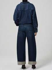 Ayla Baggy Cuffed Crop Jean - Bravo