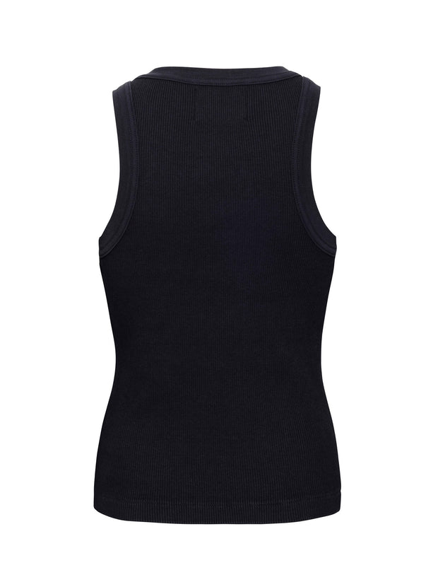 Isabel Rib Tank - Navy