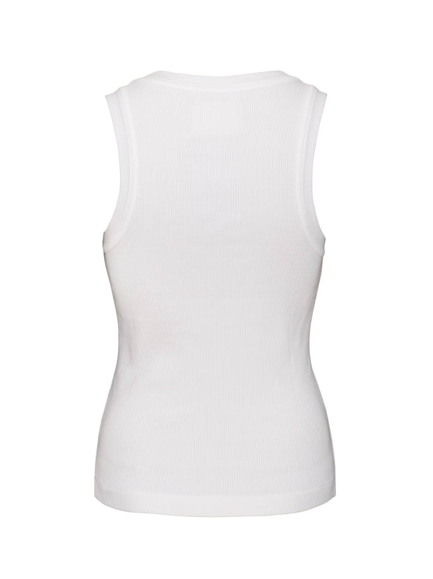 Isabel Rib Tank - White