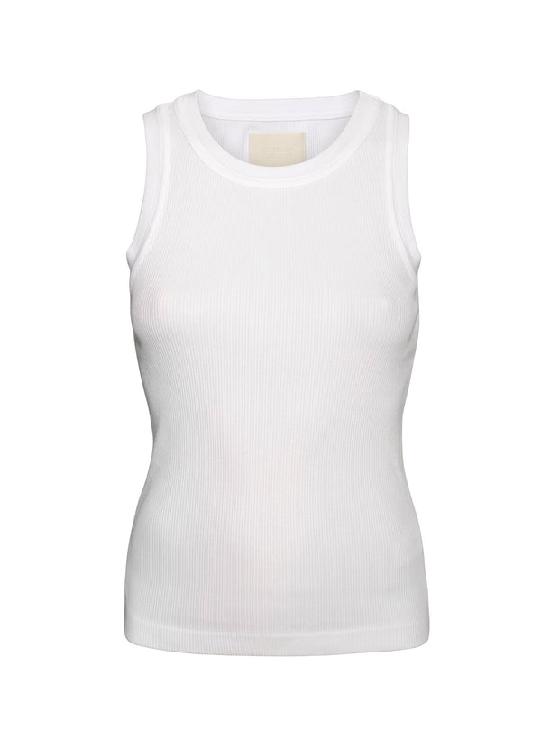 Isabel Rib Tank - White