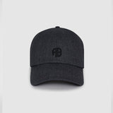 Jeremy Baseball Cap - Dark Heather Grey Wool