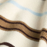 Peggy Striped Oversized Cardigan - Ivory Multi