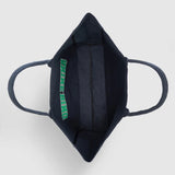 Leo Canvas Tote - Washed Black/Green