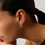 Lucy Williams Entwine Small Hoop Earrings - Gold/Silver