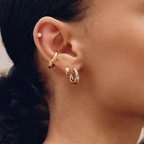 Lucy Williams Entwine Small Hoop Earrings - Gold/Silver