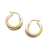 Lucy Williams Entwine Small Hoop Earrings - Gold/Silver