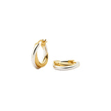Lucy Williams Entwine Small Hoop Earrings - Gold/Silver