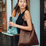 Ars Woven Tote - Dark Brown