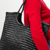 NS Diagonal Triple Jump Tote - Black