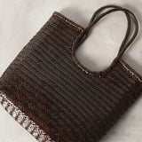 NS Diagonal Triple Jump Tote - Dark Brown