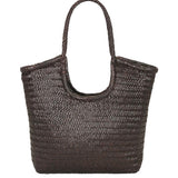 NS Diagonal Triple Jump Tote - Dark Brown